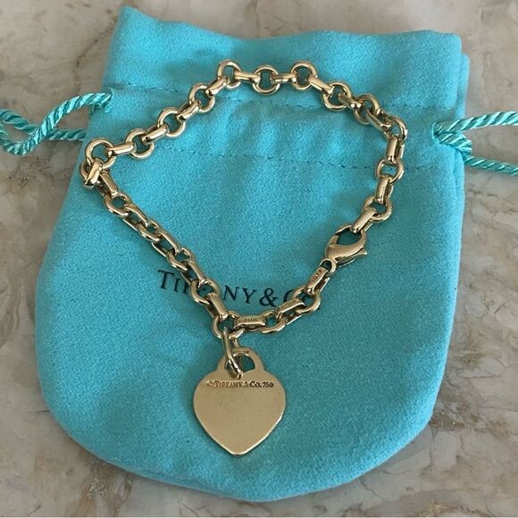 Tiffany & Co. 18K Return To Tiffany Heart Tag Bracelet 19g w/ Case, Box, Dustbag - Picture 3 of 14